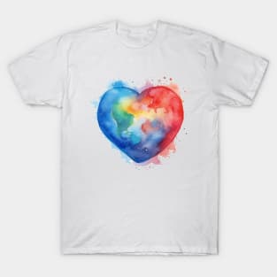 Rainbow Heart Shape #4 T-Shirt